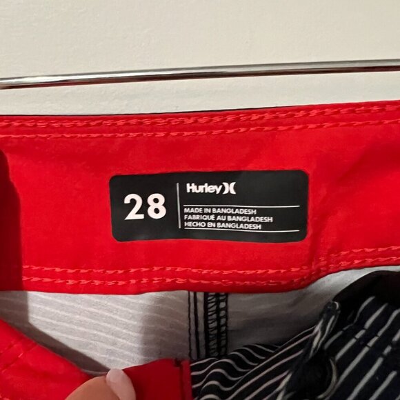 Hurley Board Shorts Men's 28 Patriotic USA Red White Blue - Picture 3 of 6